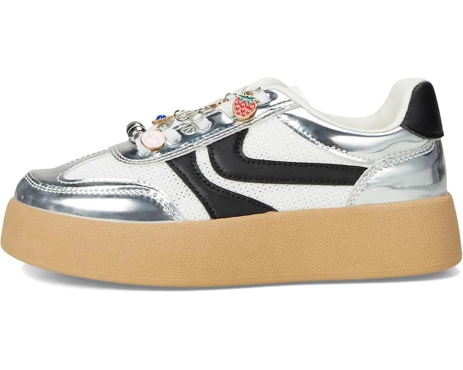 Кроссовки Steve Madden Kids Jersey (Little Kid/Big Kid), Silver — фото 4