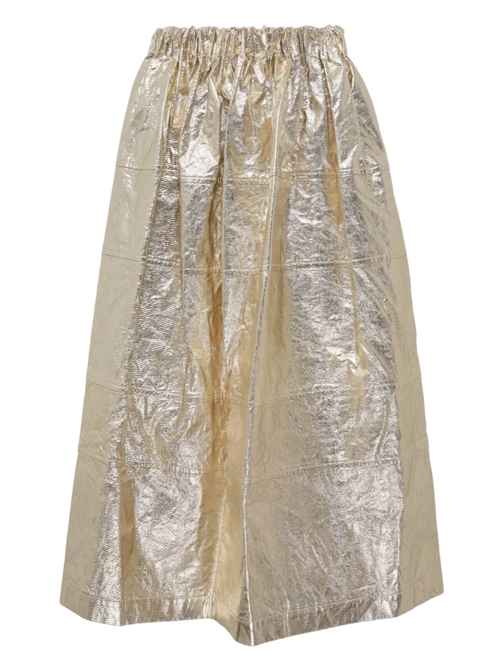 

Миди-юбка с металлическим блеском Comme des Garçons TAO, золотой