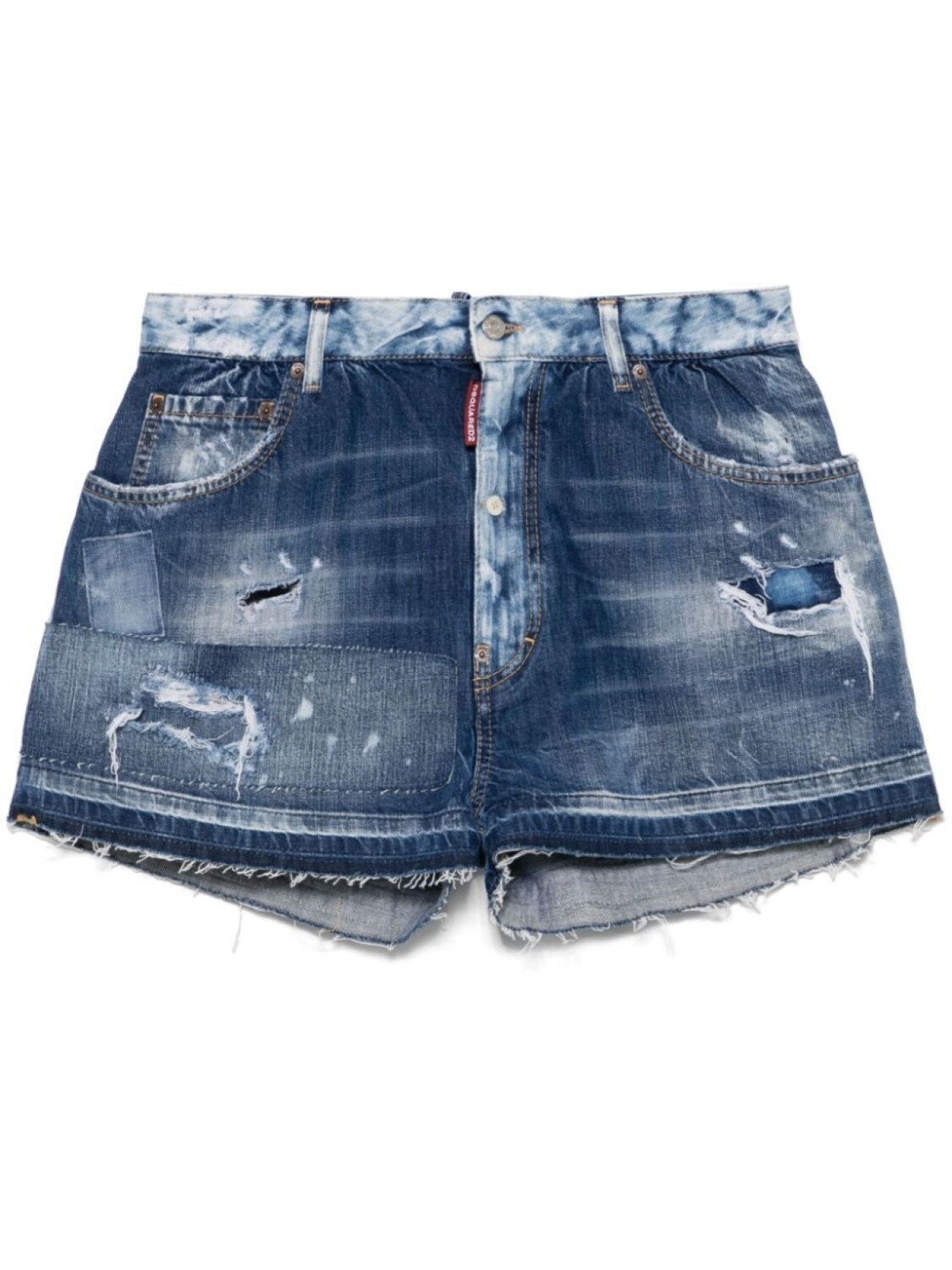 

DSQUARED2 джинсовые шорты с эффектом потертости, синий