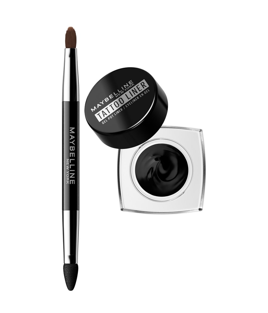 

Подводка для глаз Maybelline Tattoo Liner Gel Pot + 2-in-1 Profi-Pinsel, Nr. 950 - Blackest Black, 3g