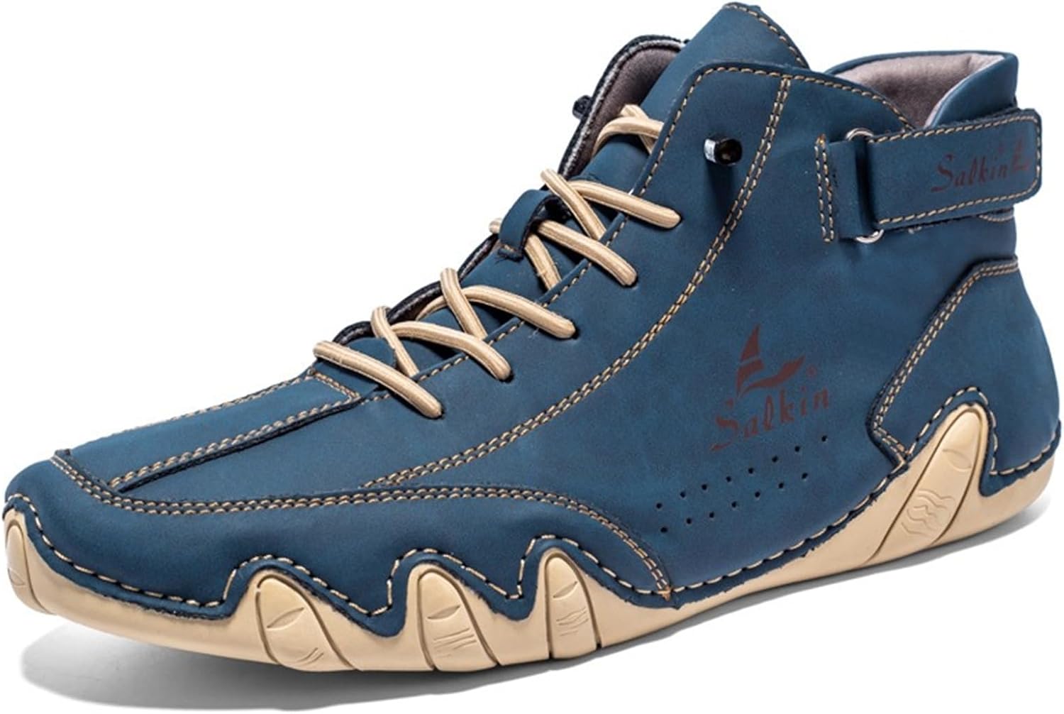 

Модные высокие кожаные кроссовки, легкие и водонепроницаемые, размеры 6-13 Abborora, синий