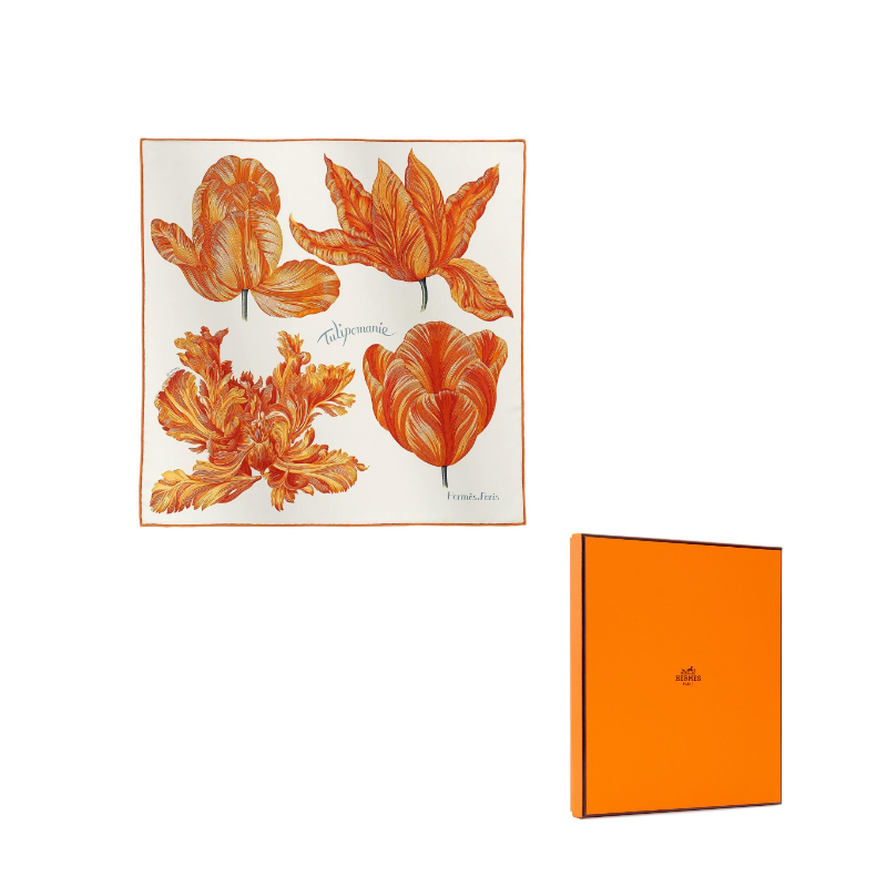 

HERMES Шелковый шарф оранжевый Women's Orange, Orange