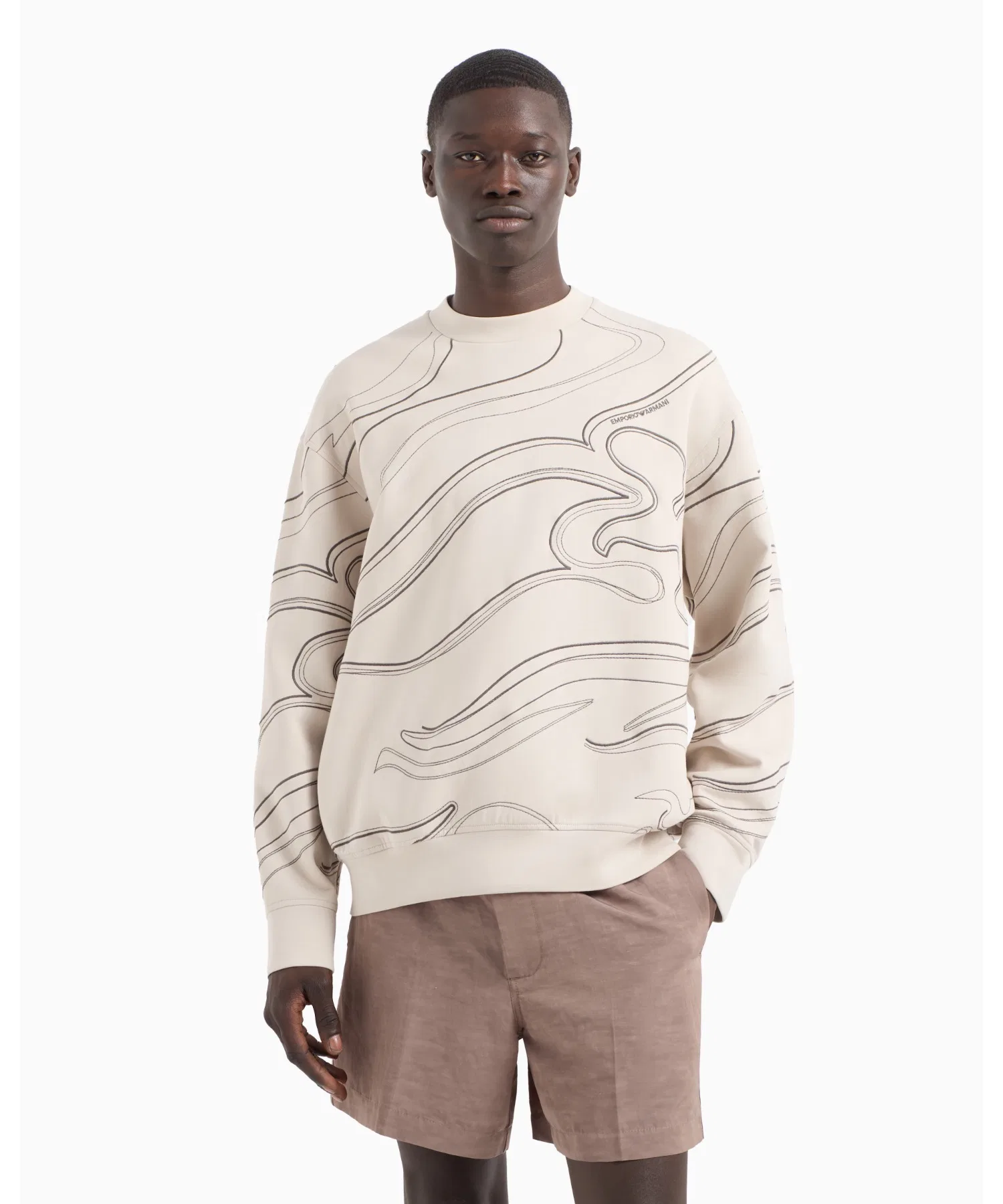 【Emporio Armani】Толстовка, двойной джерси, вышивка