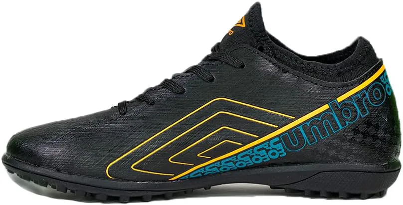 Футбольные бутсы Umbro Spirito Youth Turf, черный/оранжевый/синий — фото 3