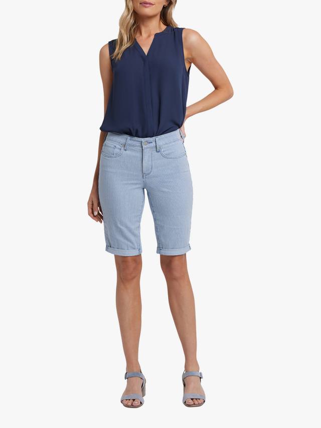 

Брюки бриелла деним шорты NYDJ, Blue/White