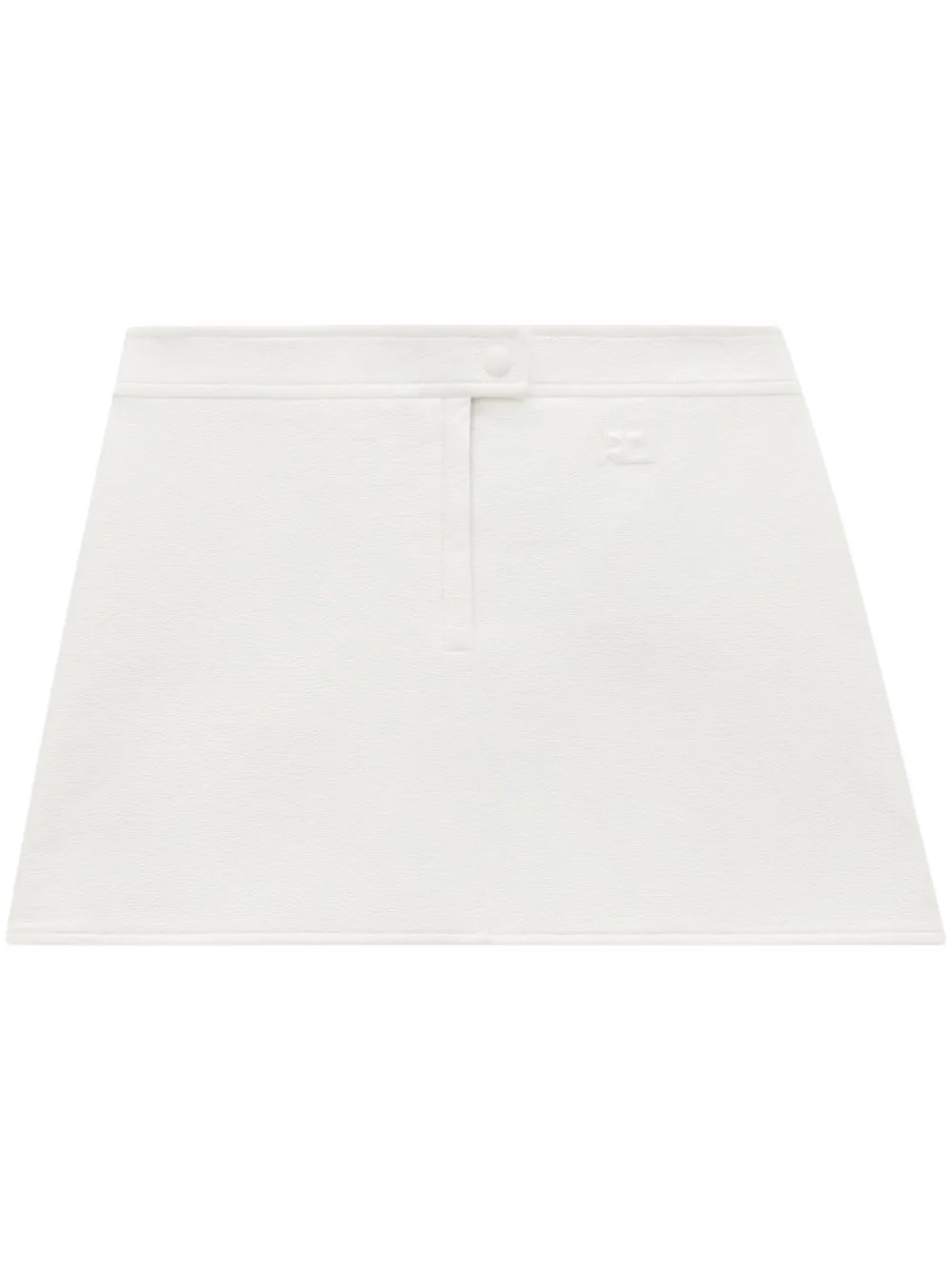 

Юбка мини Re-edition с нашивкой-логотипом Courrèges, белый