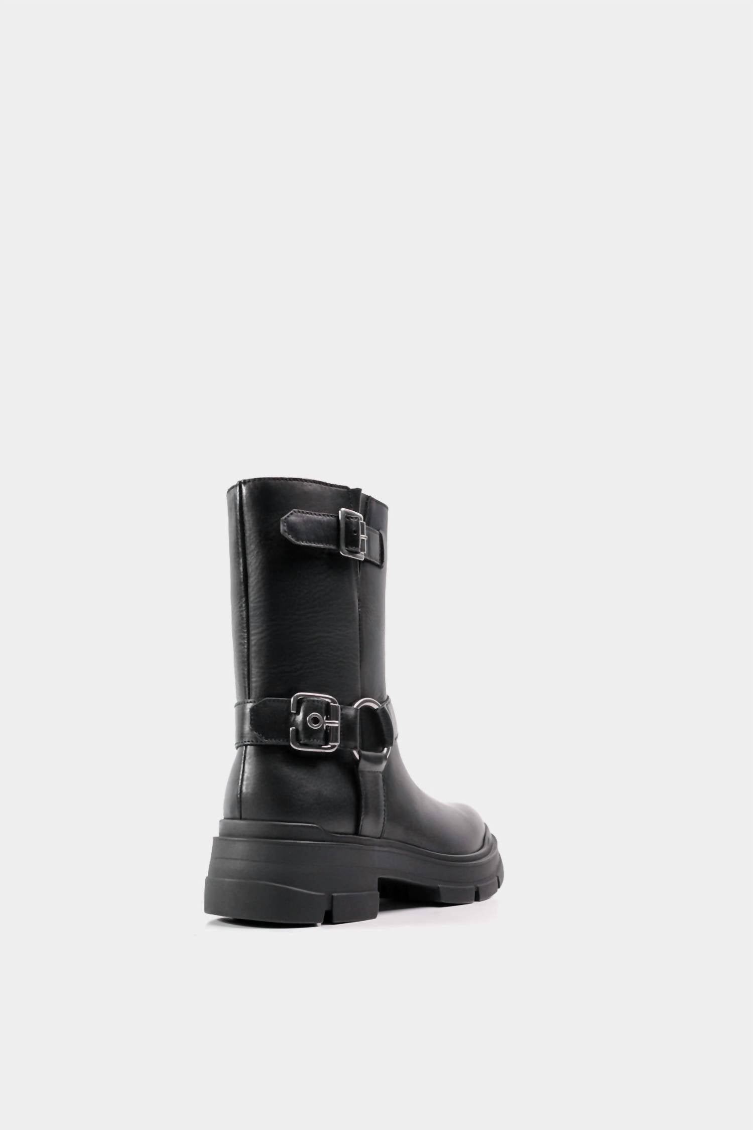 Женские кожаные армейские ботинки в черном цвете Dante Shoes — фото 2
