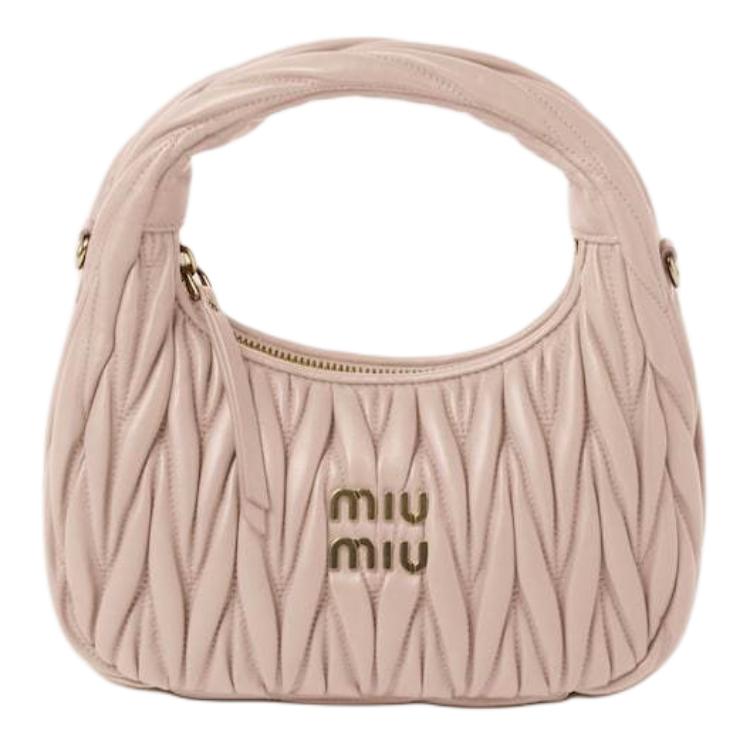 

MIU MIU Хобо-сумка через плечо, кроссбоди, женская, Wander Series, Nappa Leather, Pink