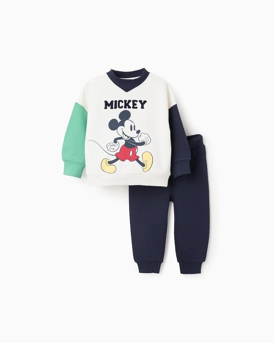 

Комплект детской спортивной одежды из 100% хлопка с принтом Микки Zippy, бежевый