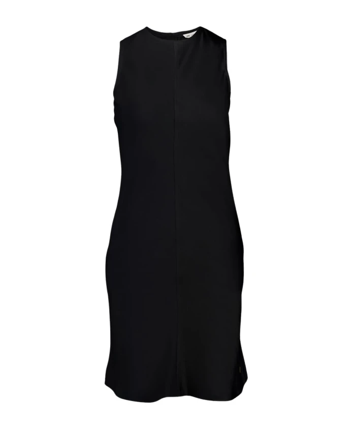 Черное короткое прямое платье Ami Paris, черный