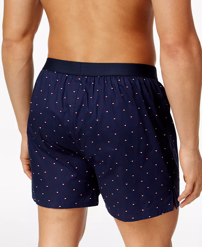 Мужские боксеры из хлопка с принтом логотипа Flag Tommy Hilfiger, синий — фото 2