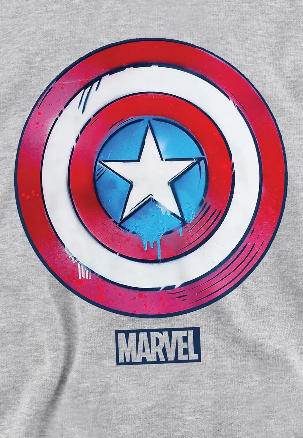 Детский худи Marvel Captain America Drip Shield, Marvel, серый — фото 2