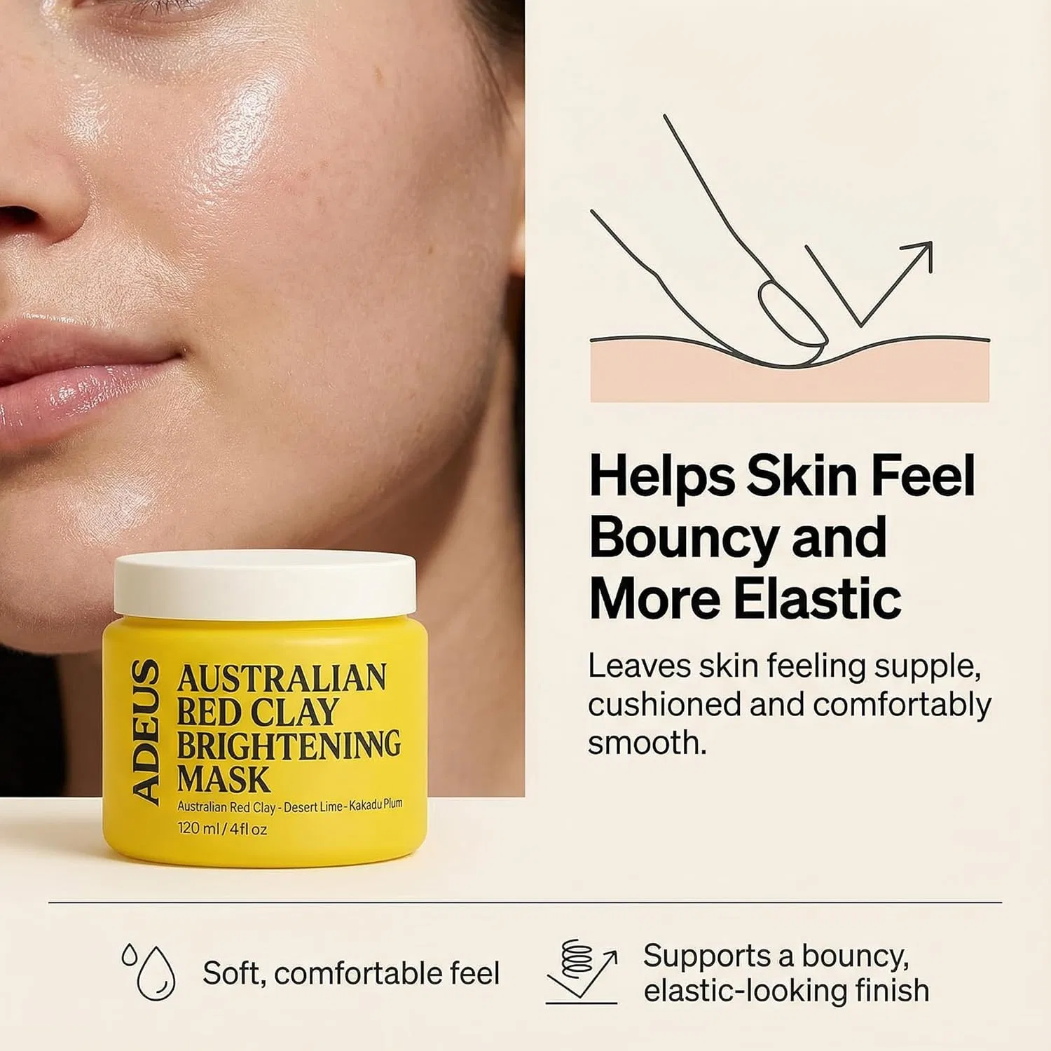 Маска для лица — ADEUS Australian Red Clay Brightening & Desert Lime, 120 мл — фото 3