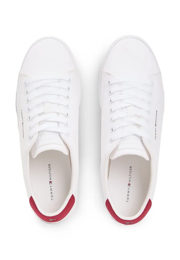 Кроссовки с фирменной промежуточной подошвой из парусины. Tommy Hilfiger, White — фото 4