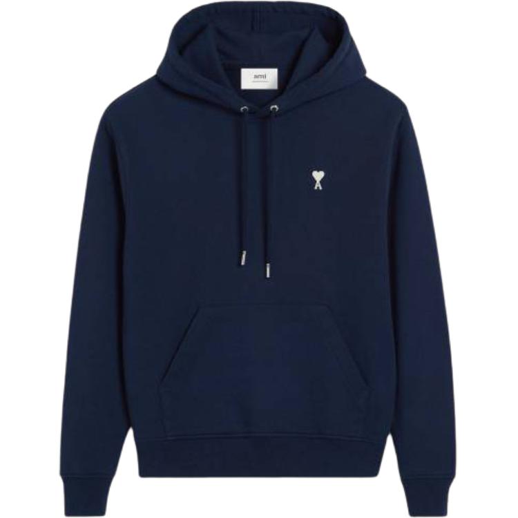 

Толстовка Ami Paris Ami De Coeur с вышитым логотипом и шнурком AMIPARIS, синий