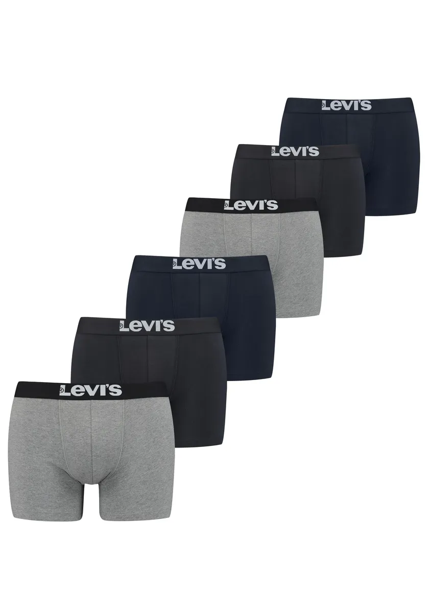 

Боксеры Levi's (6 шт. в упаковке), с широким поясом с логотипом, синий