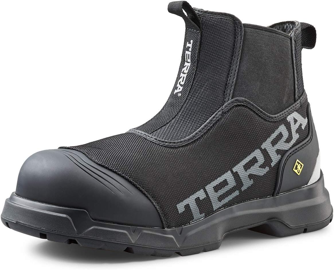 

Мужские промышленные ботинки Terra с композитным носком Technolite, 6 дюймов, с противоскользящей подошвой, черный