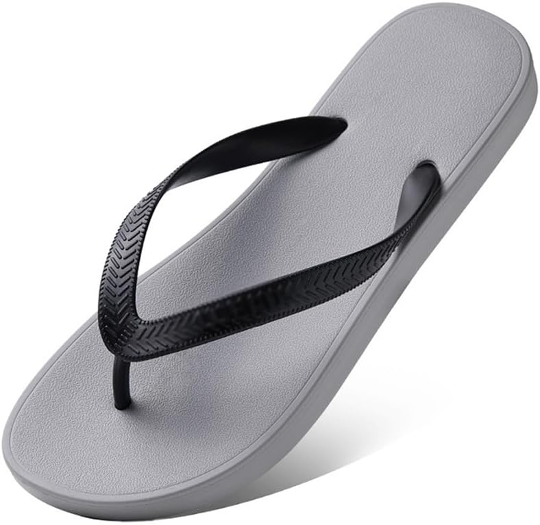 

Сандалии BYDZKJ с елочкой, верх из мягкого пластика, мужские шлепанцы для летнего отдыха, удобные и мягкие, антискользящие пляжные шлепанцы с узором 'елочка', серый