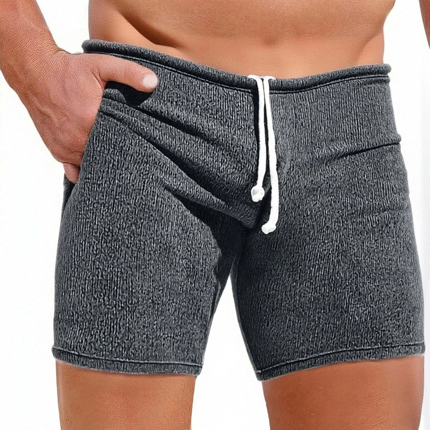Мужские шорты Ribbed Athletic, спортивные для бега, Dark Gray — фото 2