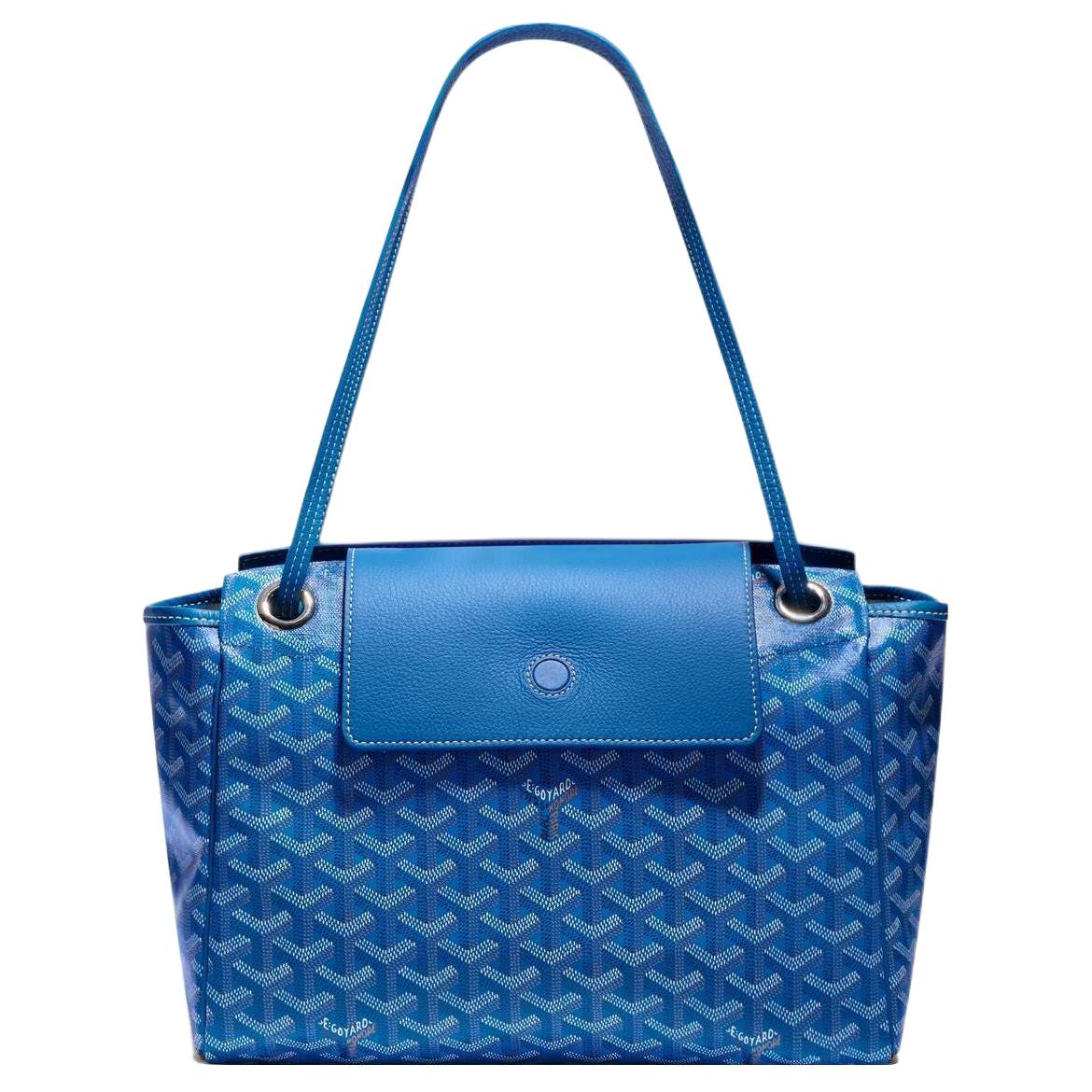 

GOYARD Рюкзак из холста с кожаной отделкой на одно плечо Trumpets Women's, Sky Blue