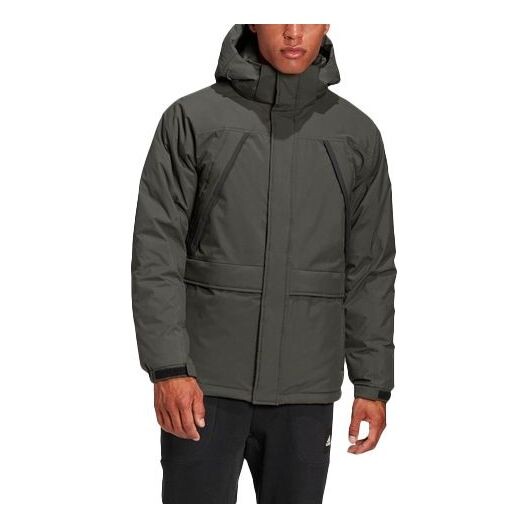 

Пуховик adidas Outdoor Sports hooded down Jacket Brown, коричневый