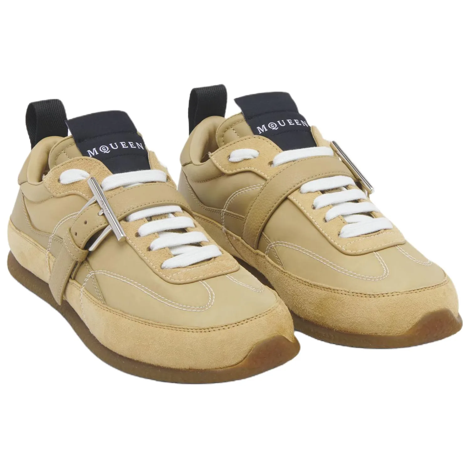 Alexander McQueen Кроссовки casual EC1 Calfskin мужские коричневые — фото 4
