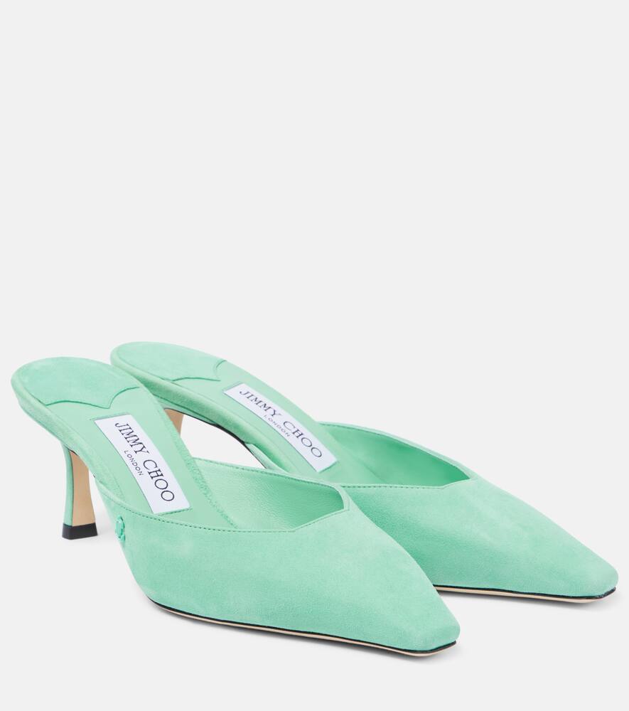 Виви 65 замшевые мюли Jimmy Choo, Aqua Green