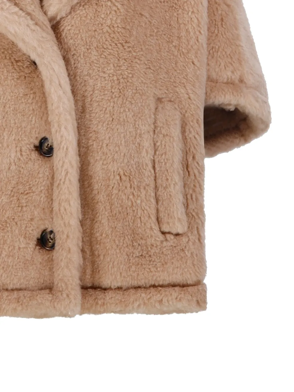 Кейп с короткими рукавами на пуговицах Max Mara, бежевый — фото 4
