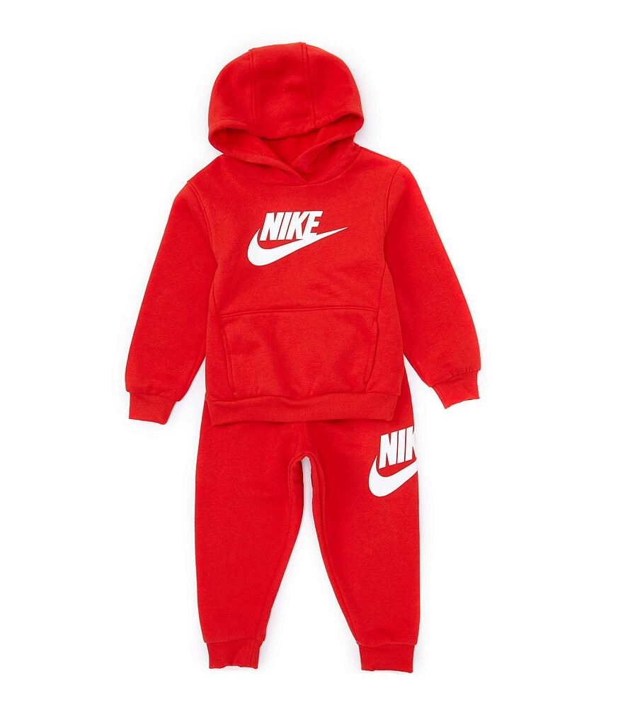 

Комплект из флисовой худи с длинными рукавами и брюк для бега Nike Little Boys 2T-7 Club, красный
