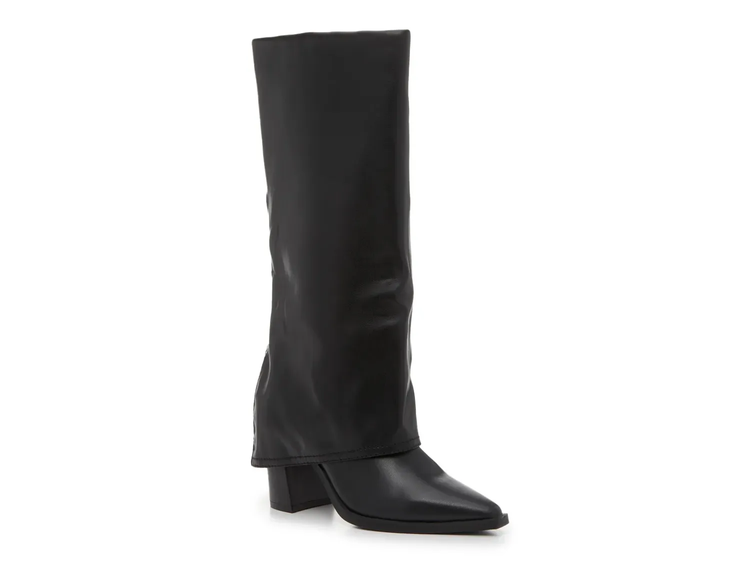 Сапоги женские Steve Madden Selah Foldover с блочным каблуком, черный