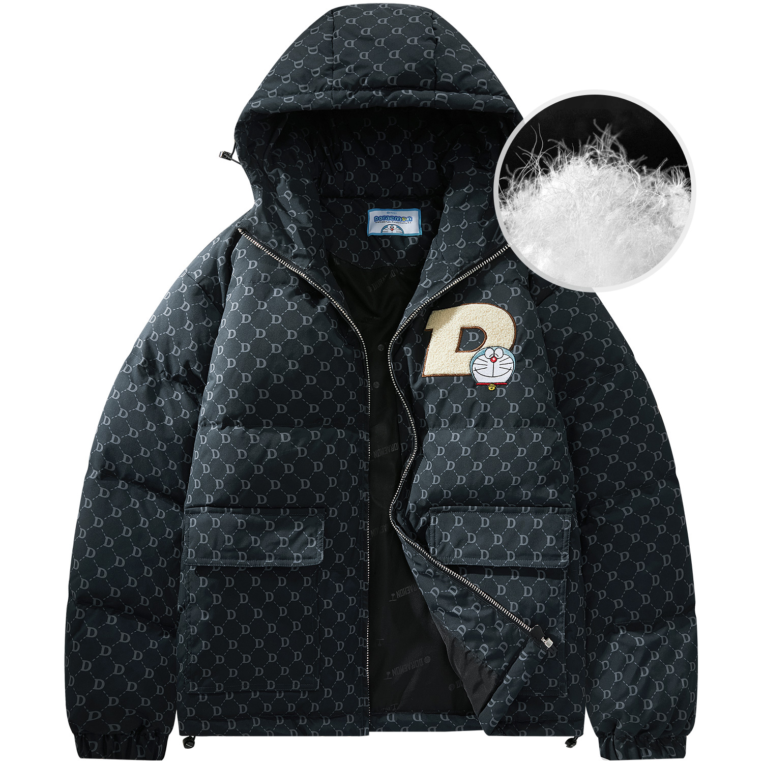 

Зимняя куртка-пуховик унисекс Doraemon, Ecru (Down Vests)