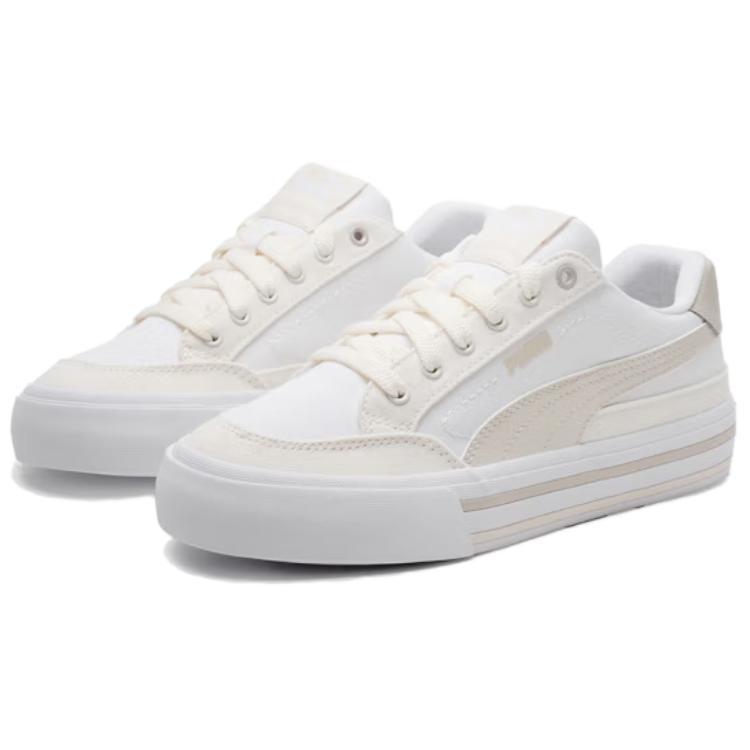 Кроссовки для скейтбординга Court Classic Collection Vulc FS Low Top Unisex белые PUMA, белый/экрю — фото 4