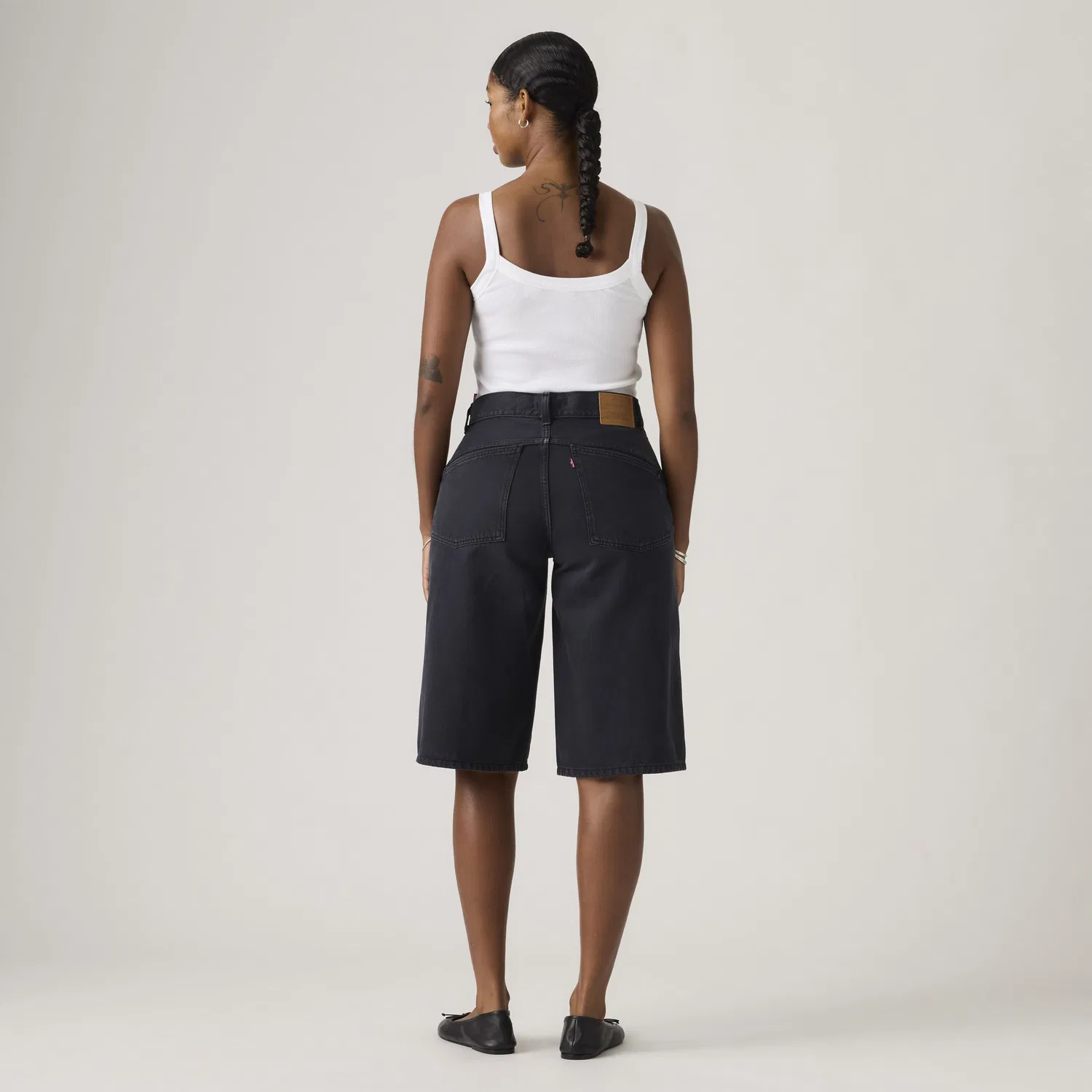 Супер свободные женские шорты Levi's, Black — фото 3