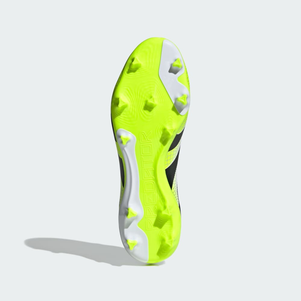 Бутсы Adidas Predator League Firm/Multi-Ground Cleats, цвет Cloud White/Core Black/Lucid Lemon — фото 4