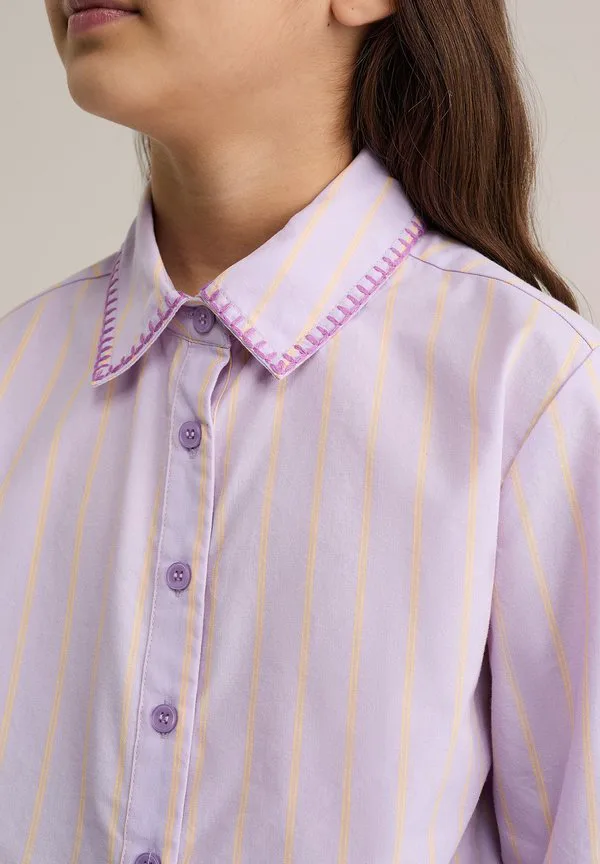 Блузка на пуговицах We Fashion, Lilac — фото 3
