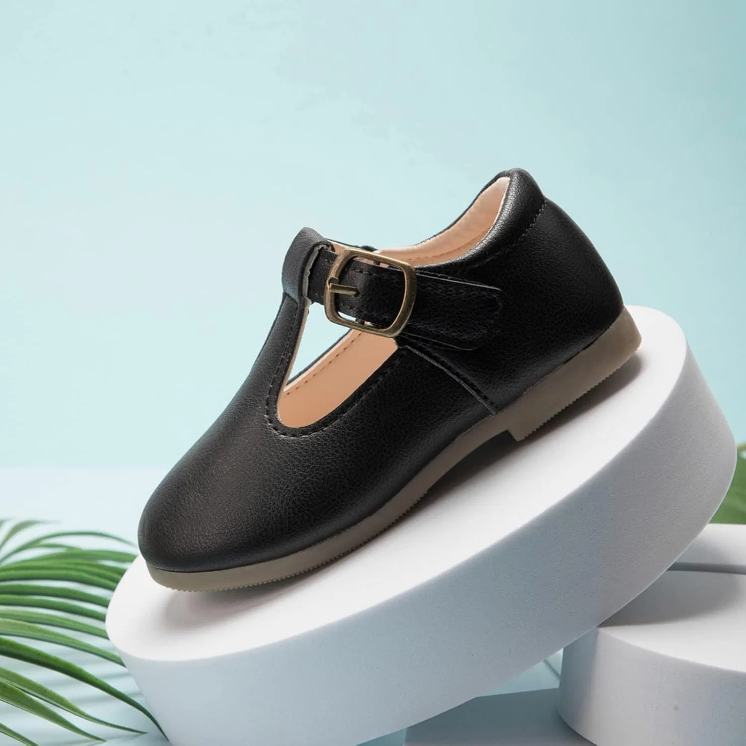 Ботинки T-Strap Ballet Flat, Girls, Black — фото 4