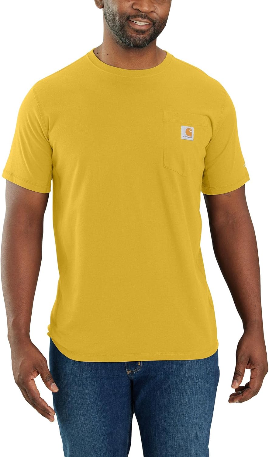 

Carhartt мужская футболка 104616 Force Relaxed Fit Midweight с коротким рукавом и карманом, Yellow Curry, Желтый, Carhartt мужская футболка 104616 Force Relaxed Fit Midweight с коротким рукавом и карманом, Yellow Curry