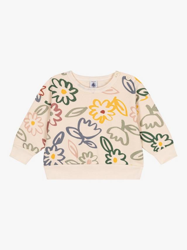 

Детская толстовка с цветочным принтом Petit Bateau, цвет Avalanche/Multi