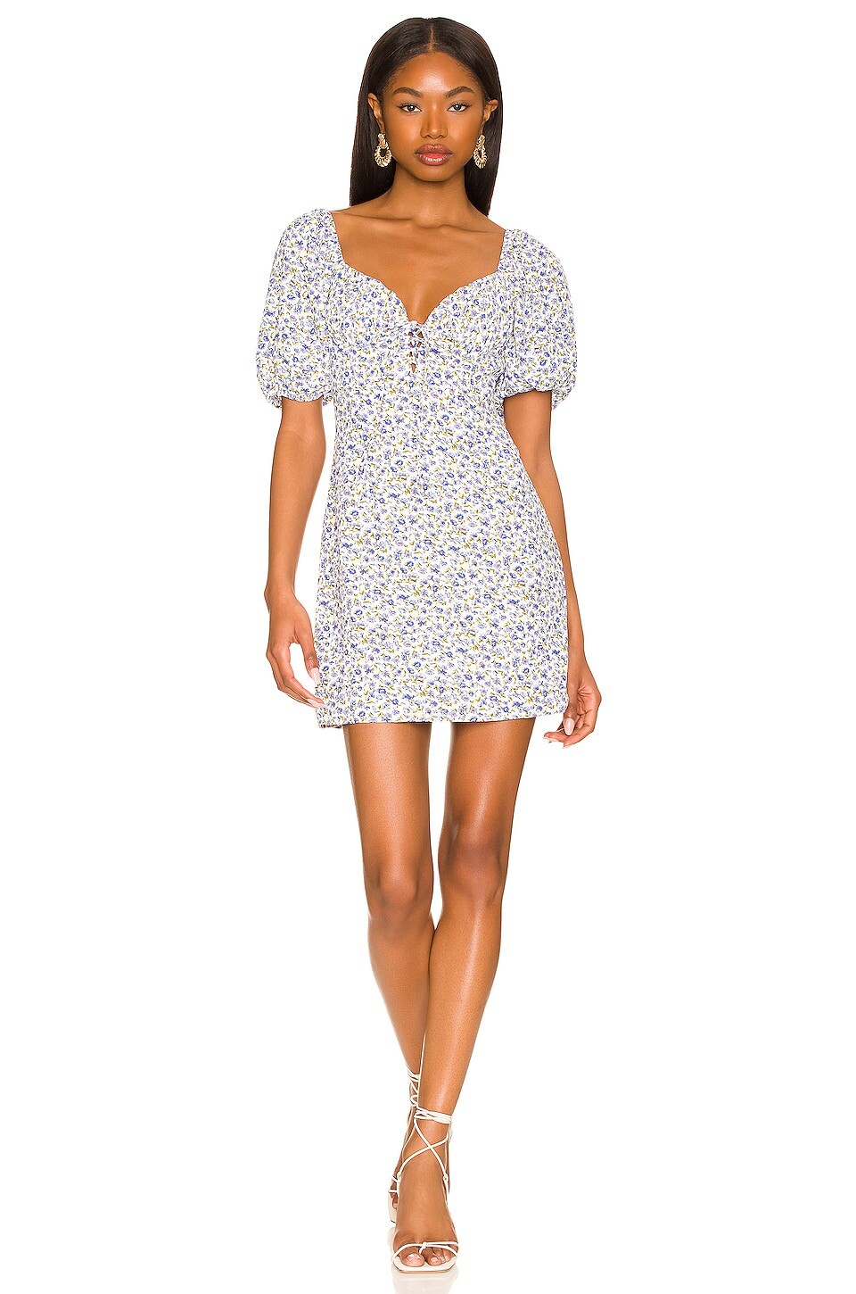 

Платье MORE TO COME Sherrie Puff Sleeve, цвет Blue Floral