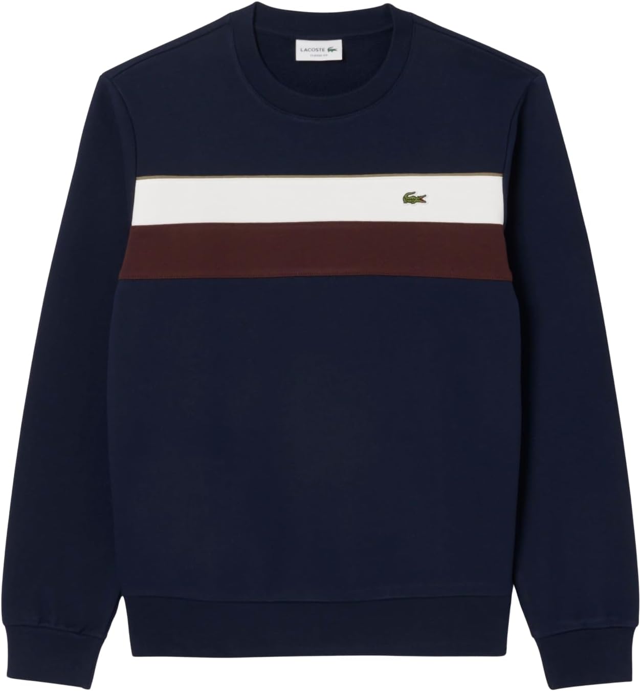 Мужская флисовая толстовка Lacoste Colorblock, Navy Blue/Flour/Red Vermouth — фото 4