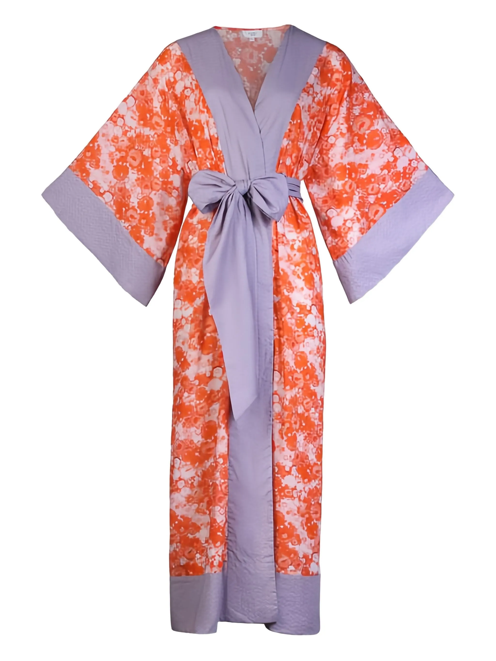 

Кафтан с завязками и цветочным принтом Karma Of Charme, синий