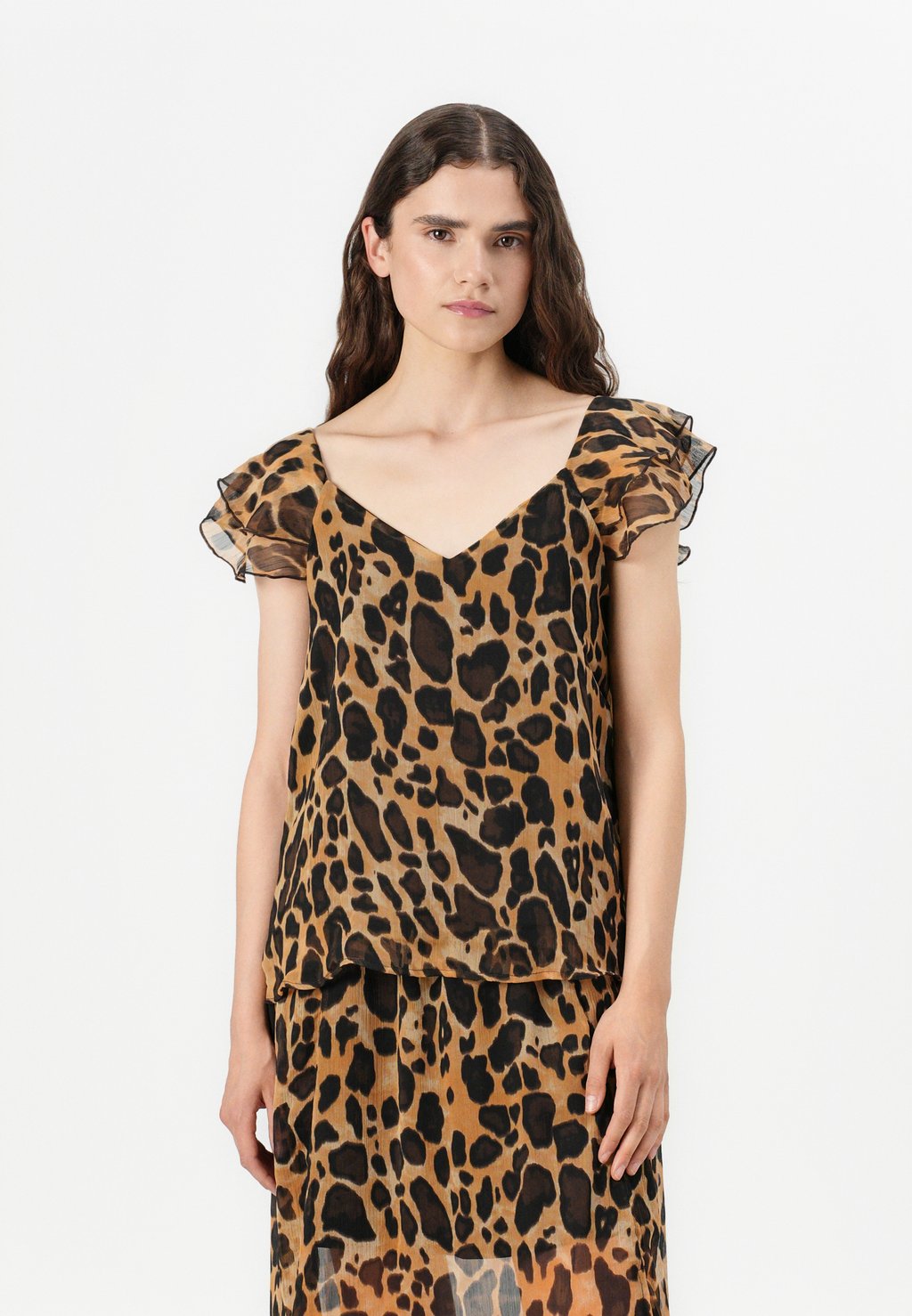 

Блуза ONLASTA LIFE CAPSLEEVE V NECK - Top ONLY, черный