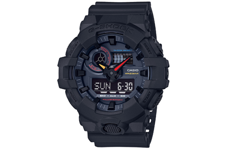 

CASIO Часы Men Liquid Crystal/Analog Dual Display Series Black Watch GA-700BMC-1A