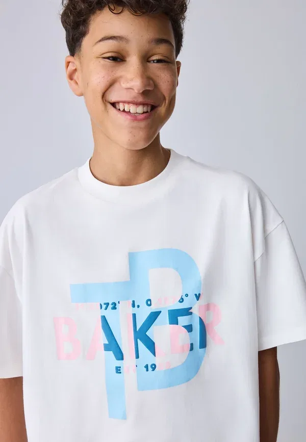Футболка Regular fit с принтом Baker By Ted Baker, белый — фото 3
