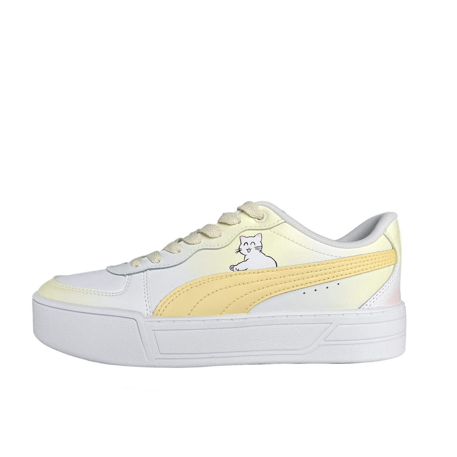 

Кроссовки Puma Skye Skateboarding Shoes Women's Low-top White Yellow, светло-желтый