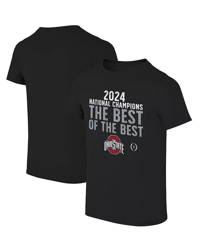 

Футболка Big Boys and Girls Black Ohio State Buckeyes College Football Playoff 2024 National Champions Best Of The Best The Victory