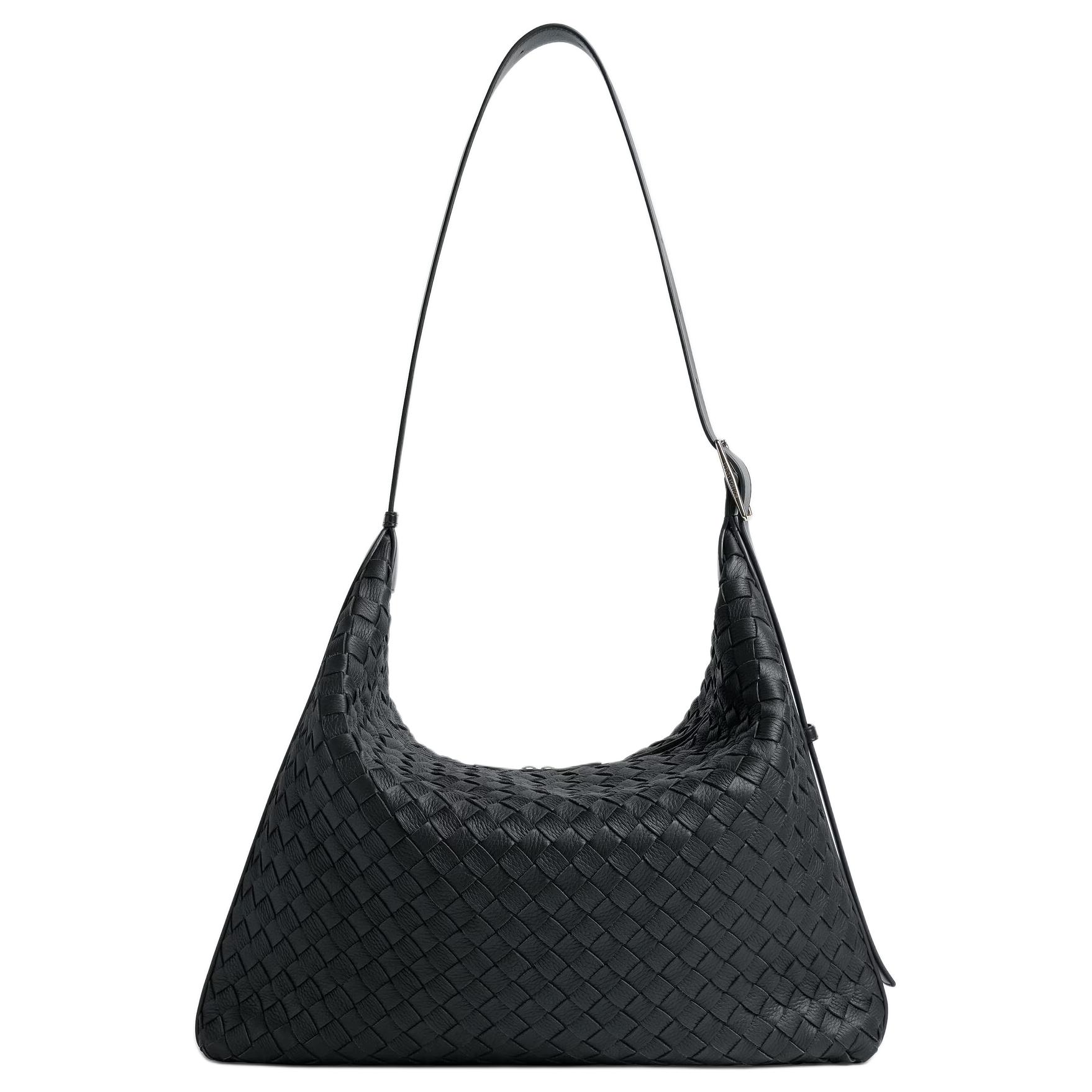 

Bottega Veneta Кожаная наплечная сумка мужская шиферная