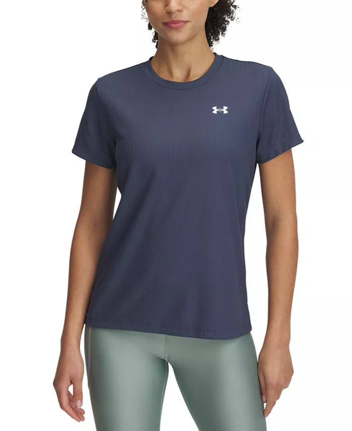 

Женская футболка с коротким рукавом UA Tech Rib Under Armour, серебряный