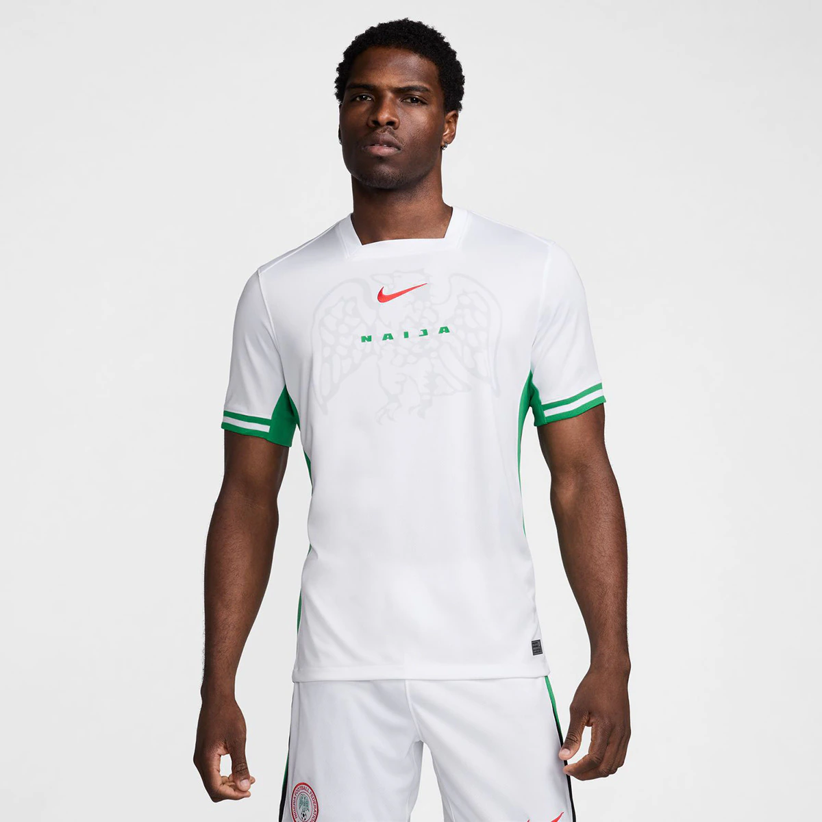 

Мужская 1-я форма Нигерия 2024 Стадион Nike футболка, белый