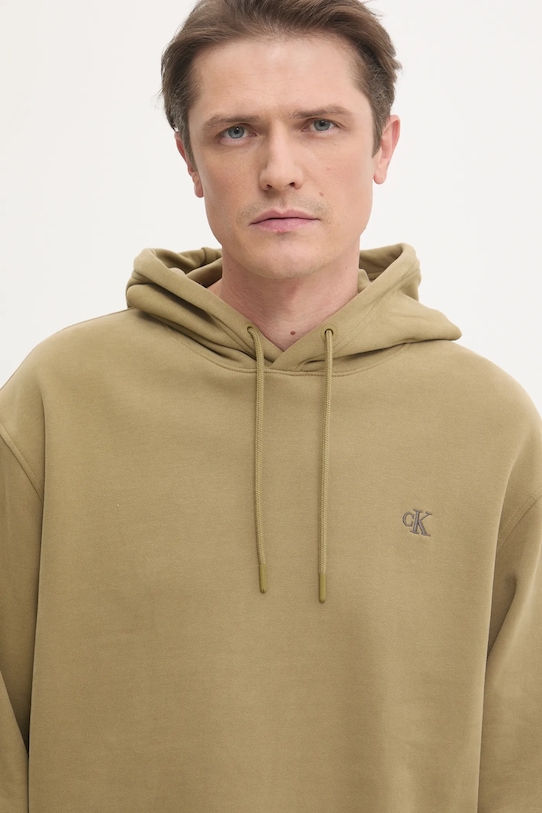 

Хлопковая толстовка Calvin Klein Jeans, зеленый